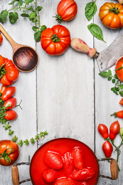 Zutaten für Tomatensauce - Foto, Bild