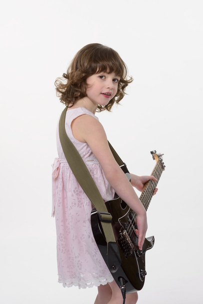 Mädchen mit E-Gitarre - Foto, Bild