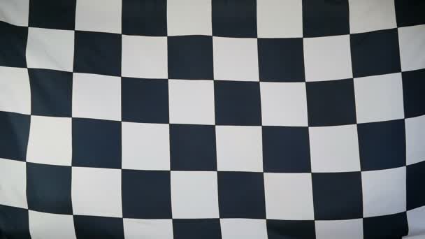 Slowmotion real textile Finish Flag - Footage, Video
