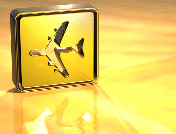 3D-lentoaseman kultainen merkki
 - Valokuva, kuva
