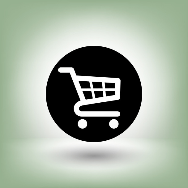 Pictograph of shopping cart - Vector, Image