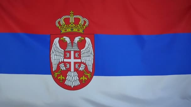 Bandiera tessile reale rallentatore della Serbia
 - Filmati, video