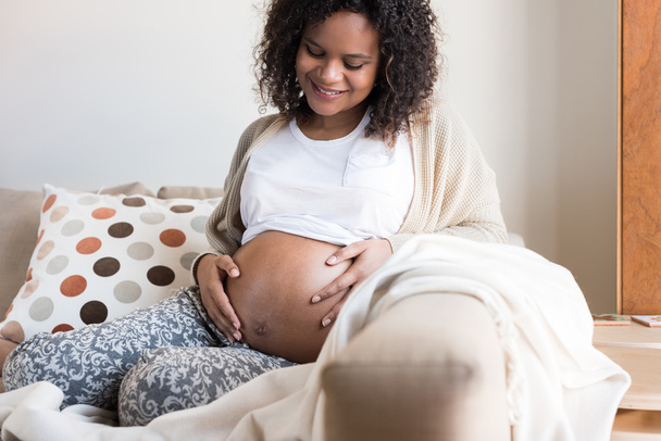 Pregnant African Woman - Фото, изображение