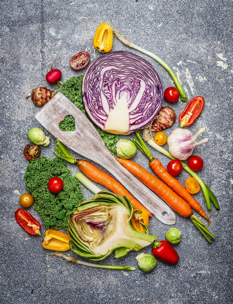 Fresh healthy vegetables - Фото, изображение