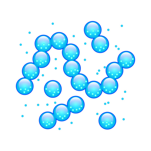Modré v kroužku bakterií izolovaných na bílém vektor - Vektor, obrázek