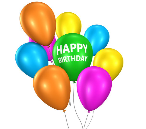 Happy Birthday Party Balloons - 写真・画像