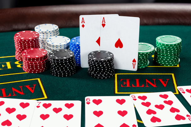 Poker play. Chips and cards - Photo, Image