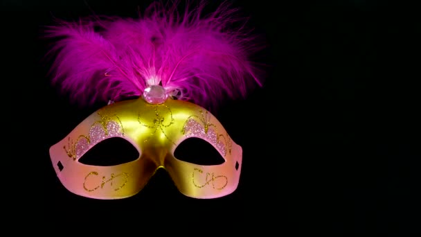 carnaval mask on black footage 4k - Footage, Video