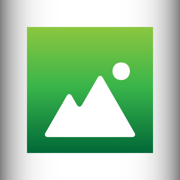 Obraz známky. Zelená ikona přechodu - Vektor, obrázek