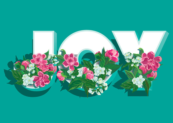 Floral χαρά Γραφιστικής - Διάνυσμα, εικόνα