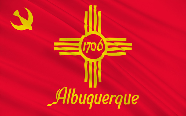 Bandera de Albuquerque en Nuevo México, Estados Unidos
 - Foto, imagen