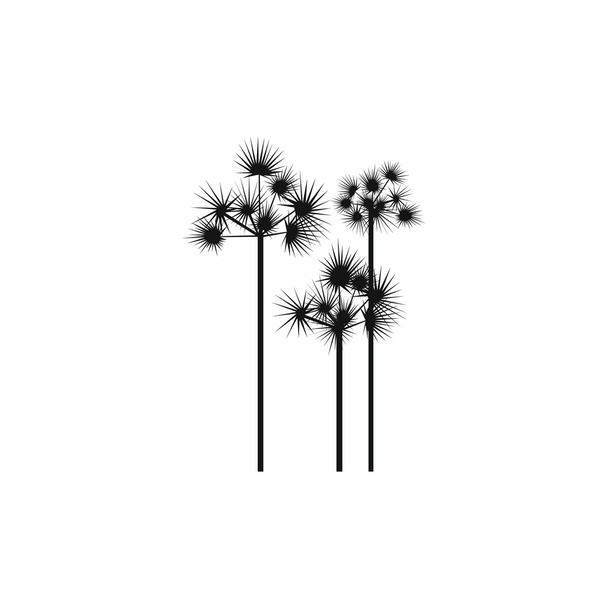Three palm trees icon, simple style - Vector, afbeelding