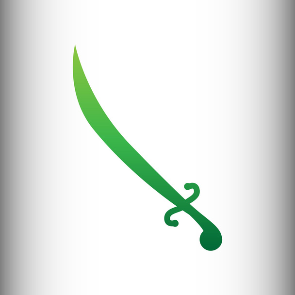 Signe d'épée. Icône de dégradé vert
 - Vecteur, image