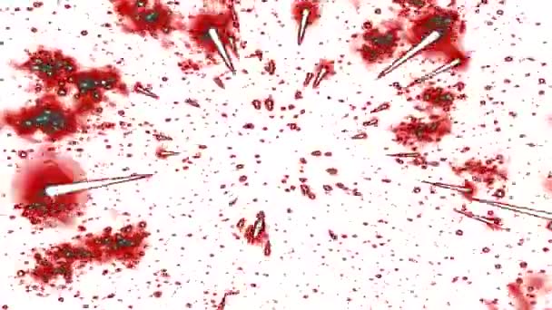 Абстрактні зірка подорожі анімації - петлі червоний - Кадри, відео