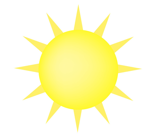 иконка солнца на белом фоне - Фото, изображение