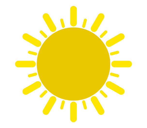 ikona słońca na białym tle - Zdjęcie, obraz
