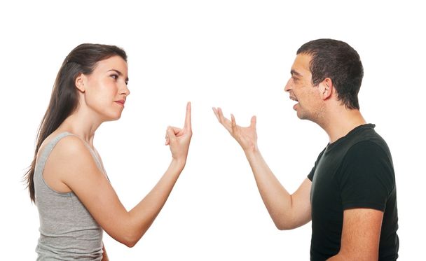 Unhappy young couple having an argument - Fotoğraf, Görsel