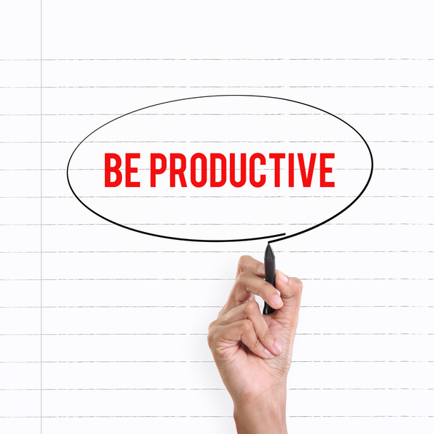 Be Productive, hand writing notes - Zdjęcie, obraz