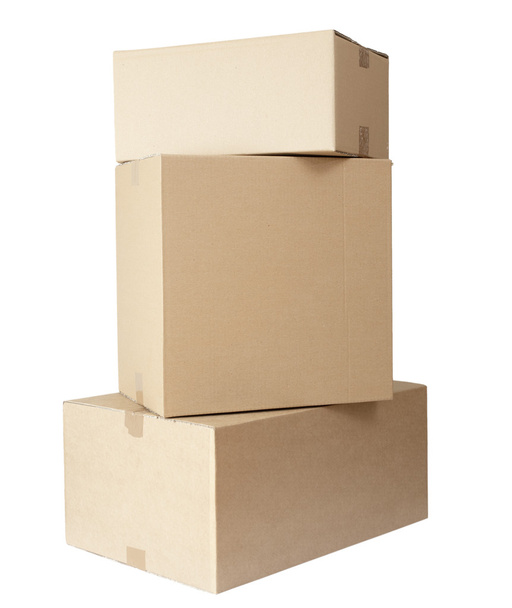 Cardboard boxes stack package - Foto, imagen