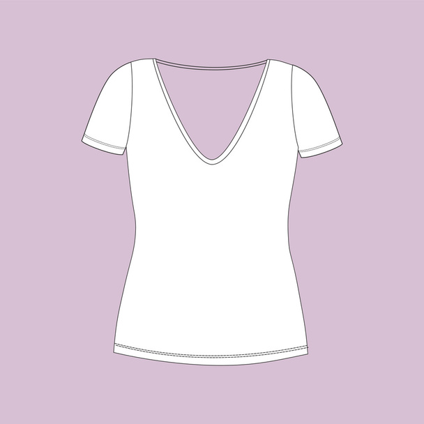 Women's underwear T-shirt. T-shirt for women.  - Wektor, obraz