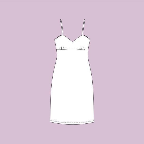 nightgown female.  nightie jersey.  - Vector, Image