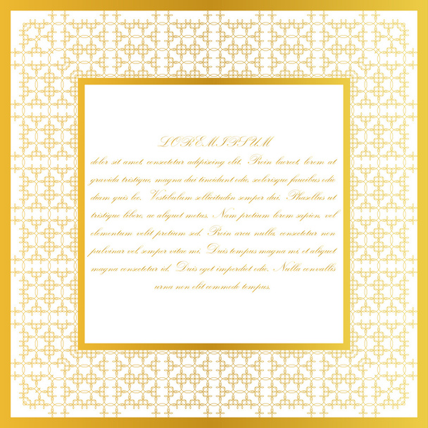 Декоративная золотая рамка
  - Вектор,изображение