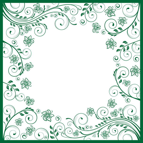 Ornate monochrome pattern for a kerchief, template for card, packing materials. - Vector, Image