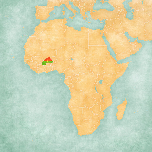 Map of Africa - Burkina Faso - Photo, Image