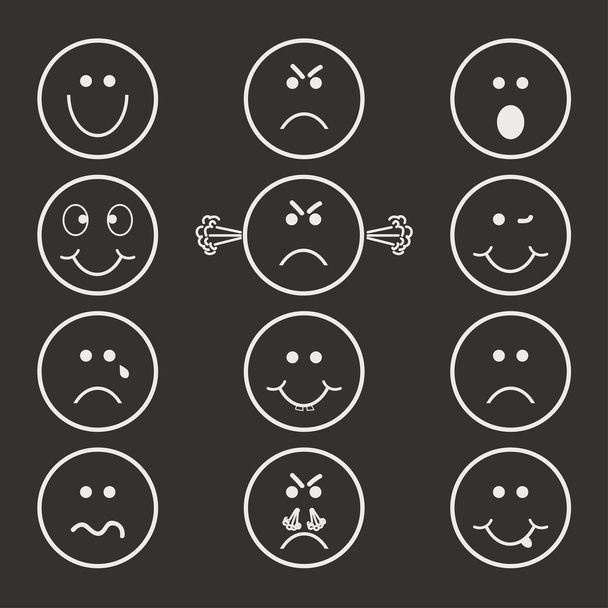 Білий emoji структури. Eps10. - Вектор, зображення