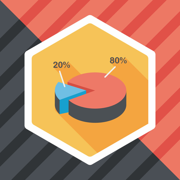business chart flat icon with long shadow,eps10 - Vettoriali, immagini