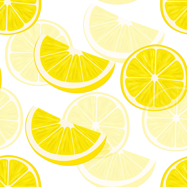 Lemon slices. Pattern. - Vector, Imagen