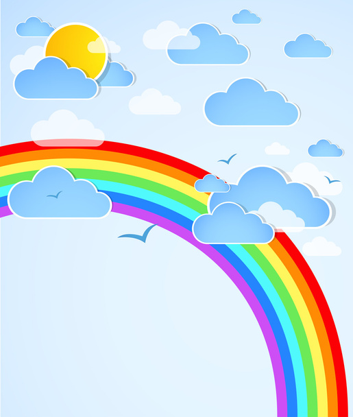Sky background with rainbow. - Foto, Imagen