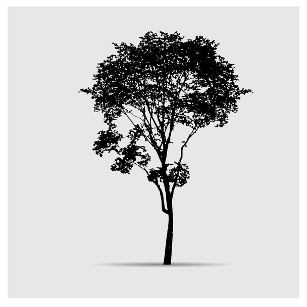 drzewo sylwetka wektor - Wektor, obraz