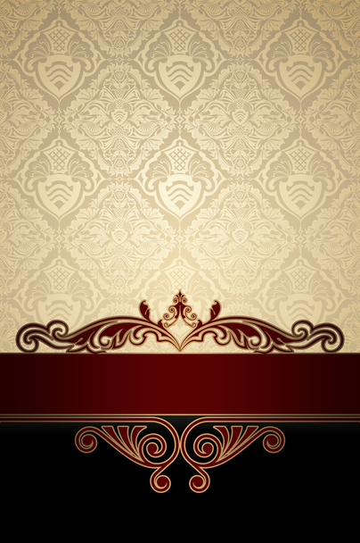 Vintage background with decorative border and ornaments. - Photo, image
