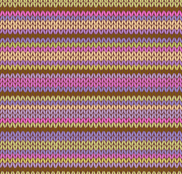 Style Seamless Color Beautiful Knitted Pattern - Vector, Imagen