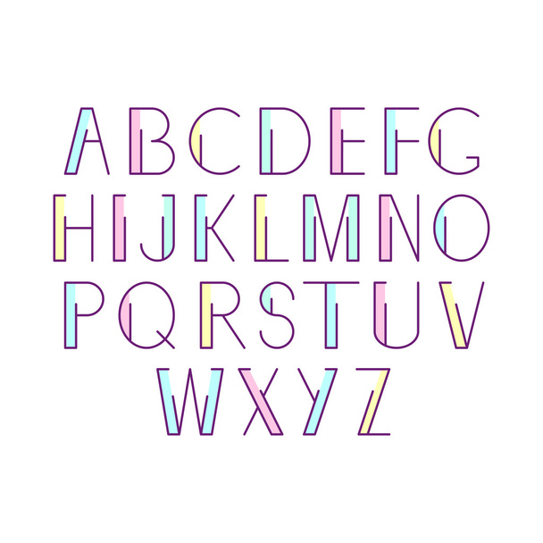 Linear alphabet set - Vecteur, image