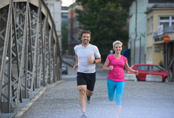 young couple jogging  - Photo, Image