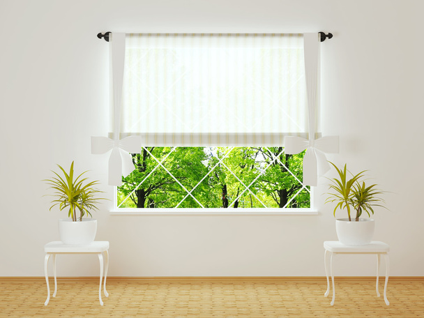 Window in a bright white room. - Photo, Image