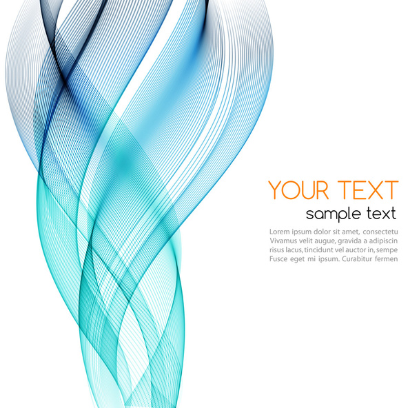 Abstract blue color wave design element. - Photo, Image