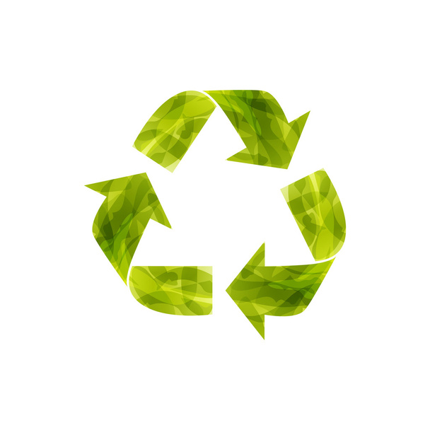 Recycle watercolor symbol - Vector, Image