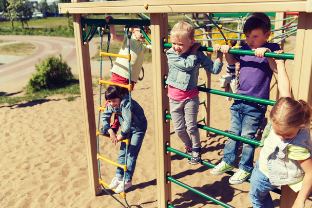 group of happy kids on children playground - Fotoğraf, Görsel
