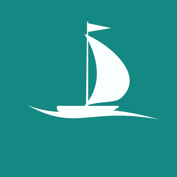 Nave, Icono del yate
 - Vector, imagen