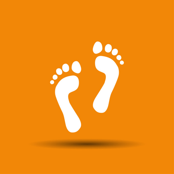 Pictograph of footprints, illustration - Vector, Image