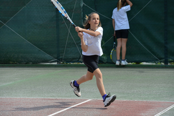 girls in training tennis - Fotoğraf, Görsel