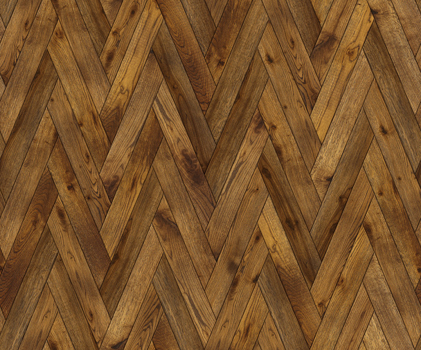 Natural wooden background herringbone, grunge parquet flooring design seamless texture for 3d interior - Photo, Image