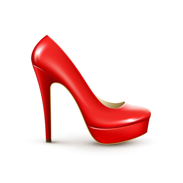 Women fashion shoes. Vector detailed realistic illustration - Вектор,изображение