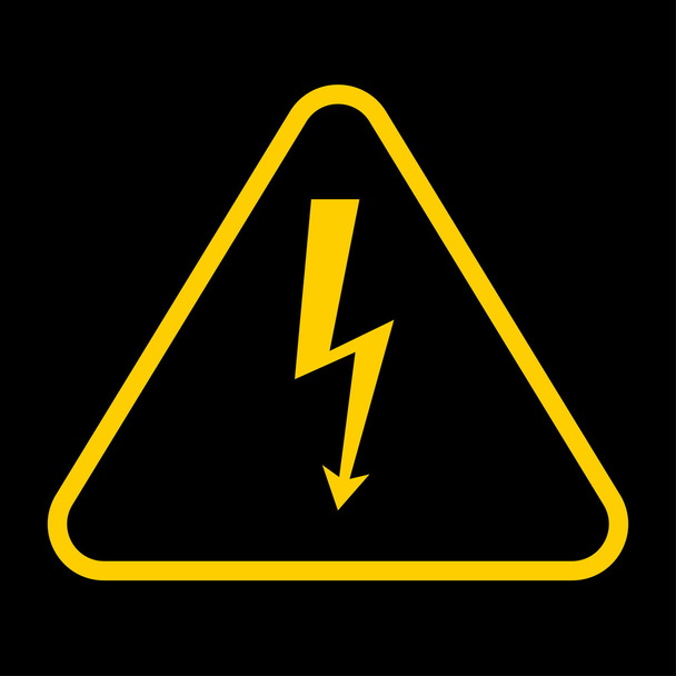 high voltage yellow symbol - Vektor, kép