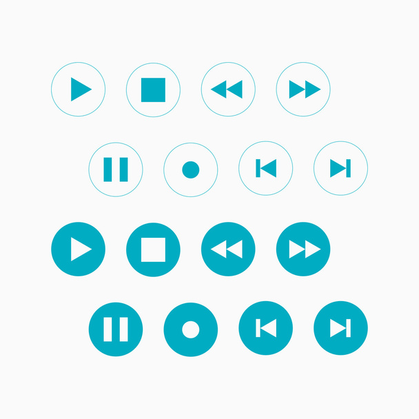 Play Clear Pastel Flat Button - Vector, Image