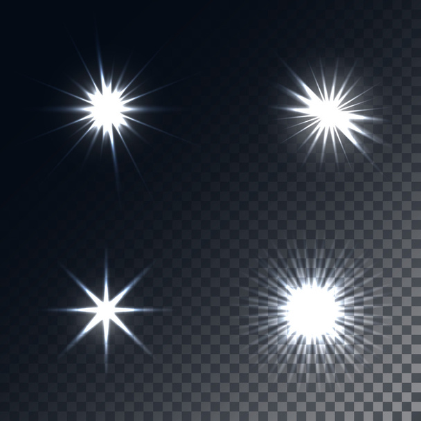 Reihe von leuchtenden Lichteffekten - Vektor, Bild