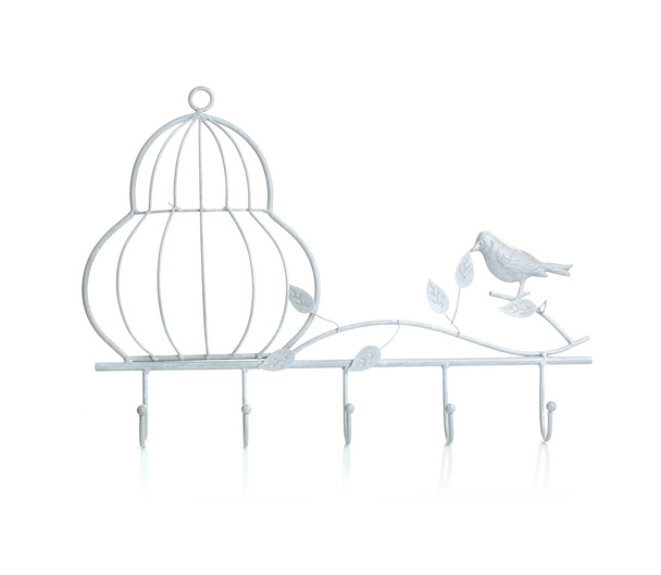 ptačí klec ve tvaru věšáky a háčky - Fotografie, Obrázek
